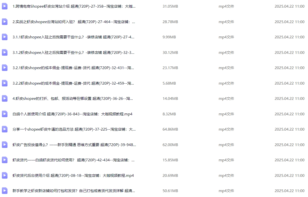 图片[11]-Shopee-跨境电商基础运营实操课-米渡资源网