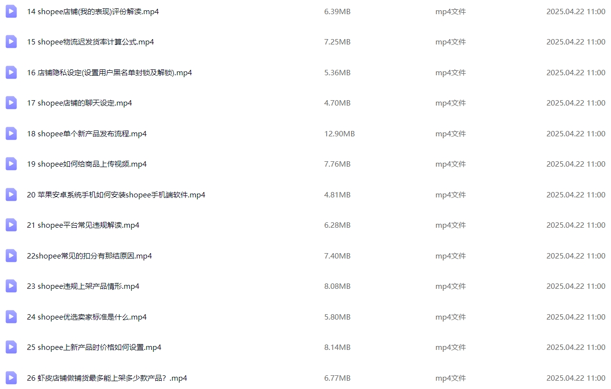 图片[3]-Shopee 跨境电商基础运营实操课：从开店准备到日常运营