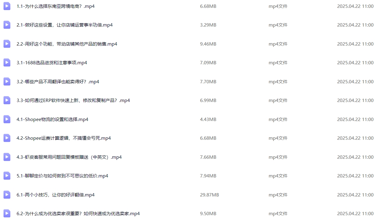 图片[8]-Shopee 跨境电商基础运营实操课：从开店准备到日常运营